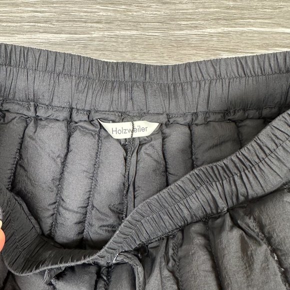 Holzweiler Black Down Feather Puffer Shorts - Picture 4 of 6